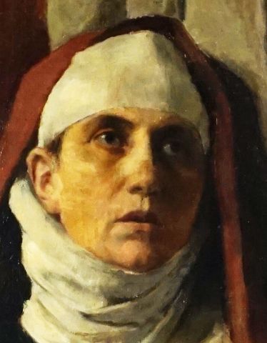  RICHIR, Herman Jean Joseph (1866-1942) 
Sans titre - Portrait 
Huile sur toile 
Signée...