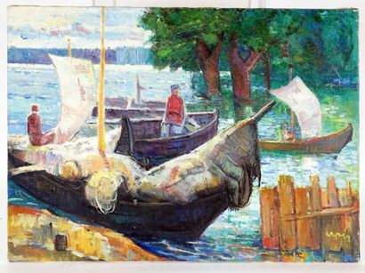 null ISPIR, Eugen (1909-1974)

Untitled - Boats

Oil on canvas

Signed on the lower...