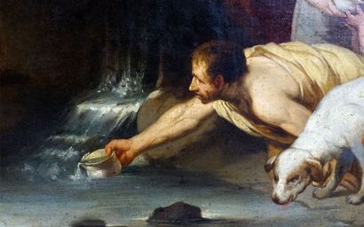 null After Bartolomé Esteban MURILLO (1618-1682)

Moses striking the rock

Oil on...