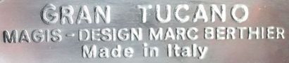null MARC BERTHIER (1935 -) Large "Magis Gran Tucano" model table, wooden top, laminated...