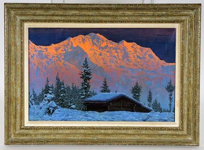 null KOKO-MIKOLETSKY, Friedrich Albin (1887-1981)

Cabin in the Alps at dusk

Oil...