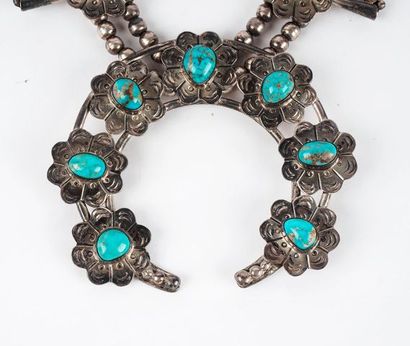 null COLLIER ETHNIQUE ARGENT TURQUOISE / ETHNIC NECKLACE SILVER TURQUOISE

Collier...