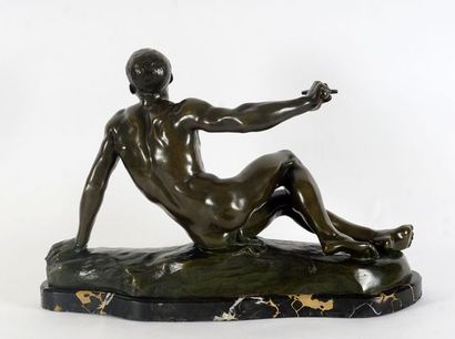  MADRASSI, Luca (1848-1919) 
The fallen gladiator 
Bronze with dark patina 
Signsigned...