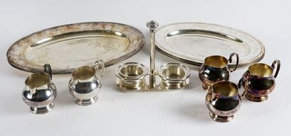 CHRISTOFLE silverware lot including 5 creamers...