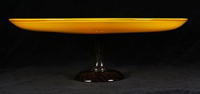 null Charles SCHNEIDER (1881-1953) known as LE VERRE Français - Important yellow...