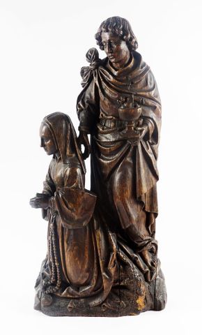 Rare and fine 16th century wooden sculpture.

Saint...