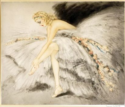  ICART, Louis (1888-1950) 
"Fair dancer" (1939) 
Etching 
Signed on the lower right:...