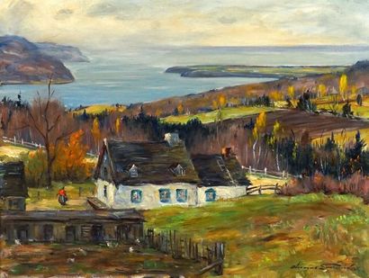 null GARSIDE, Thomas (1906-1980)

"Autumn, Baie St.Paul, Que"

Oil on canvas

Signed...