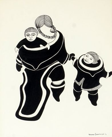 null ARNAKTAUYOK, Germaine (1946-)

Mère et enfants

Encre sur papier

Signée et...