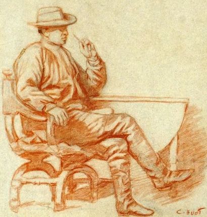 null HUOT, Charles Edouard Masson (1855-1930)

Seated man

Sanguine on paper

Signed...