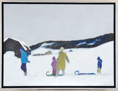 null LABRANCHE, Gilles (1947-) 

"Dimanche à la campagne" 

Oil on canvas 

Signed...