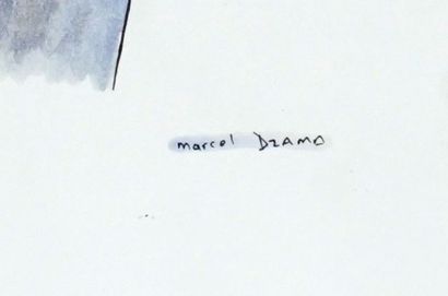  DZAMA, Marcel (1974-) 
Malaise 
Aquarelle 
Signée en bas à droite: Marcel Dzama...