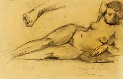null DUGUAY, Rodolphe (1891-1973)

Lying nude

Charcoal on paper

Signed on the lower...