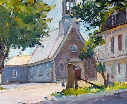 null IACURTO, Francesco (1908-2001)

"Église de Beaumont près de Québec"

Oil on...