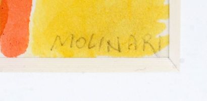 MOLINARI, Guido (1933-2004) 
Verticales 
Aquarelle sur papier 
Signée en bas à droite:...