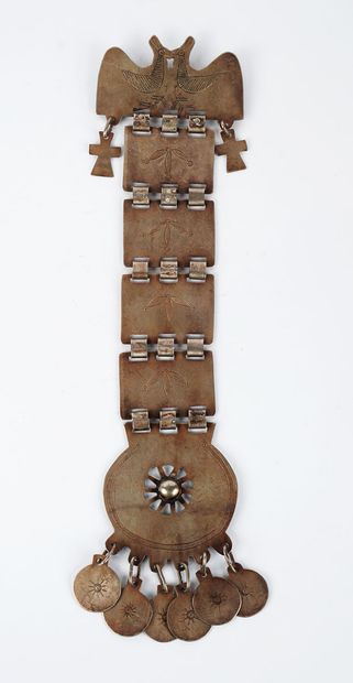 null BROOCH / BROOCH

Hanging brooch in plated metal.

Dimensions: 37 x 9 cm - 14.5...