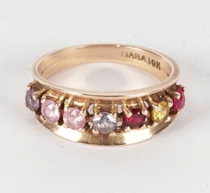 null 10K GOLD

10K yellow gold ring set with colored stones.

Gross weight: 3.0 g

Size:...