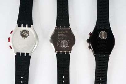 null SWATCH

Lot comprising 3 Swatch watches for men in steel, rubber strap.