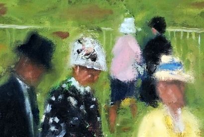 null BARTOLI, Jacques (1920-1995)

"Longchamps, courses"

Oil on canvas

Signed on...