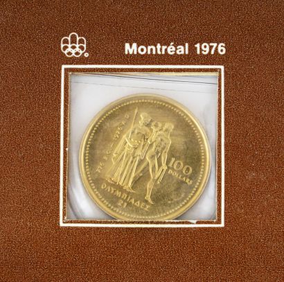 null Lot of three1976 Canadian Olympic Coins in 14K Gold, fineness .5833, 13.33 grams....