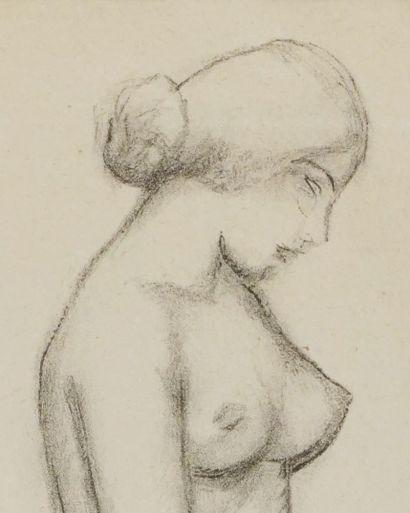 null MAILLOL, Aristide (1861-1944)

Nude standing

Charcoal

Signe don the lower...