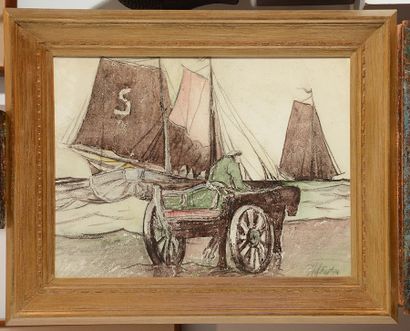 null FORTIN, Marc-Aurèle (1888-1970)

Horsedrawn cart by the sea, Gaspésie

Watercolour

Signed...