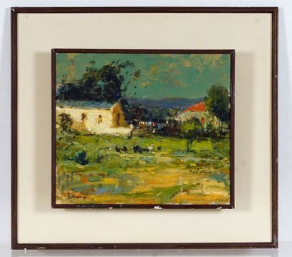 null BOSHOFF, Adriaan Hendrick (1935-2007)

Untitled - House with blue roof

Oil...