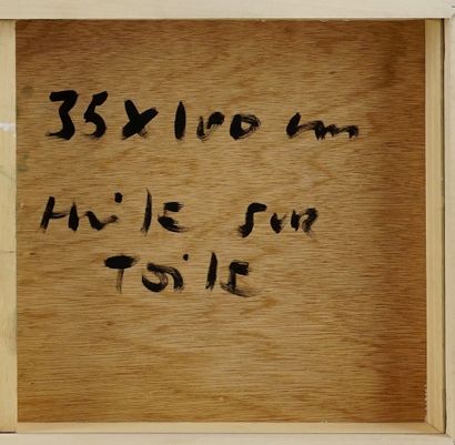  ZURSTRASSEN, Yves (1956-) 
"060920" 
Huile sur toile marouflée sur panneau 
Signée,...