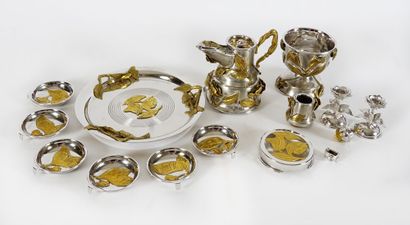 null YOSSI SWED - Rare Secret Pitcher and its plate, or "Hidden Synagogue", silver...