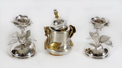 null YOSSI SWED - Rare Secret Pitcher and its plate, or "Hidden Synagogue", silver...