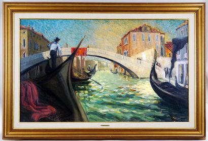 null LEFORT, Agnès (1891-1973)

"Venise"

Huile sur toile

Signée, datée et titrée...