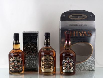  Chivas Regal 12 Years old Premium Scotch Whisky 
Niveau A 
3 bouteilles 
(dont 2...