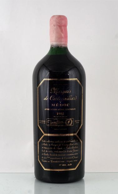  Marquis de Castelgaillard 1982 
Médoc Appellation Contrôlée 
Niveau A/B 
1 bouteille...
