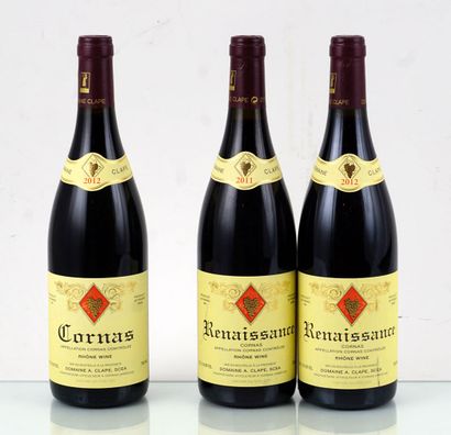 null Cornas Renaissance 2011, 2012 Cornas 2012, Clape - 3 bouteilles