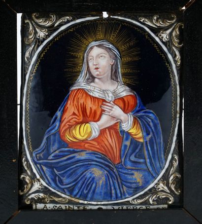 null Attribué à NOUAILLER, PIERRE (1665-1718),

plaque en émail peint polychrome...