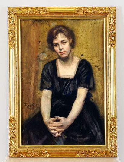 null RICHIR, Herman Jean Joseph (1866-1942)

Élegante à la robe noire

Pastel

Signé...