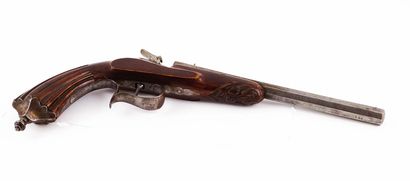 null Flobert system parlor shooting pistol.

Breech loading, octagonal barrel numbered...