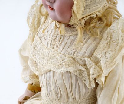 null German brand KESTNER doll, size 12, porcelain head, forearms and hands, body...