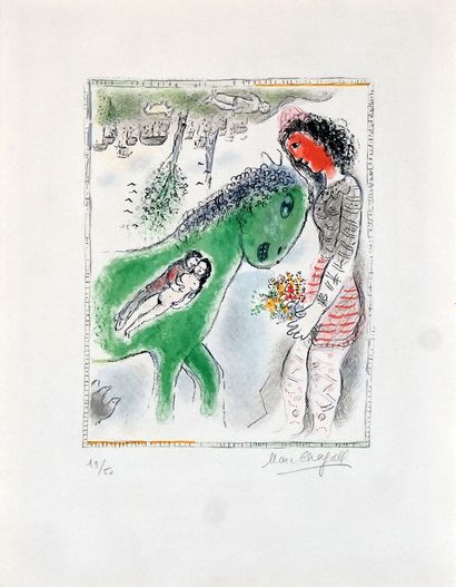 null CHAGALL, Marc (1887-1985) 

"Le Cheval Vert" (1973)

Lithographie originale...