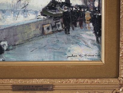 null HERVÉ, Jules René (1887-1981)

"Bouquinistes, Institut"

Huile sur toile

Signée...
