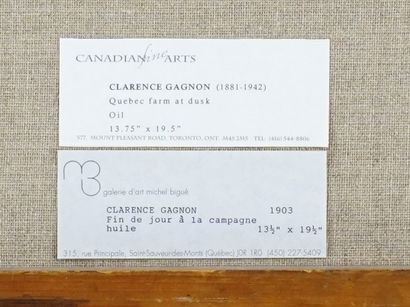 null GAGNON, Clarence Alphonse (1881-1942)

'Fin de jour à la campagne / Quebec farm...
