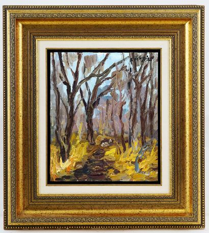 null TATOSSIAN, Armand (1951-2012)

"Sous-bois d'Automne"

Oil on board

Signed on...