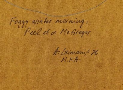 null LEIMANIS, Andris (1938-)

"Foggy winter morning, Peel St. McGregor"

Oil on...