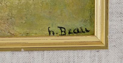 null BEAU, Henri (1863-1949) 

"Jaujac, Ardèche"

Huile sur panneau 

Signée en bas...