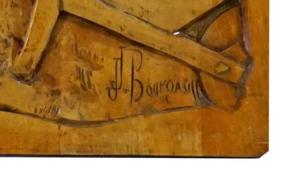 null BOURGAULT, Jean-Julien (1910-1996)

"Le battoir"

Sculpted wood low relief

Signed...