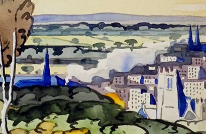 null FORTIN, Marc-Aurèle (1888-1970)

Untitled - Vue from Mount-Royal (c. 1925)

Watercolour

Signed...