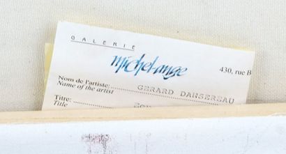 null DANSEREAU, Gérard (1949-) 

"Equation pour Kat Mandou" 

Huile sur toile

Signée...