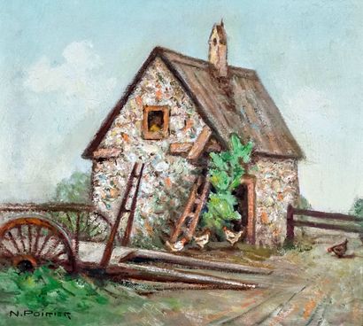null POIRIER, Narcisse (1883-1983)

"Petite grange Sault Recollet"

Huile sur toile

Signée...