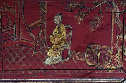 null NINGBO

Eléments de lit en bois de Ningbo, à décor sculpté et doré de personnages...