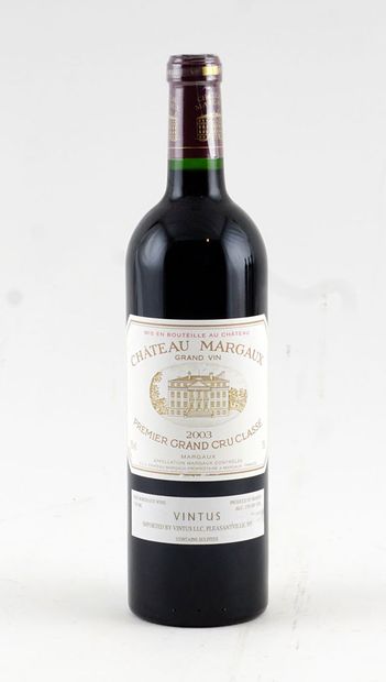  Château Margaux 2003 
Margaux Appellation Contrôlée 
Niveau A 
1 bouteille